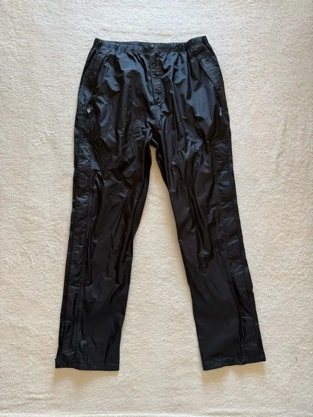 REI Co-op Pants Men’s Size Large Black Waterproof Rain Hiking Outdoor